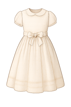 Vestido blanco vintage con lazo Vestido blanco vintage con lazo