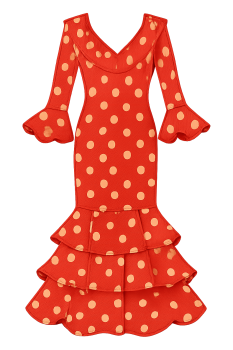 Vestido de flamenco con lunares Vestido de flamenco con lunares